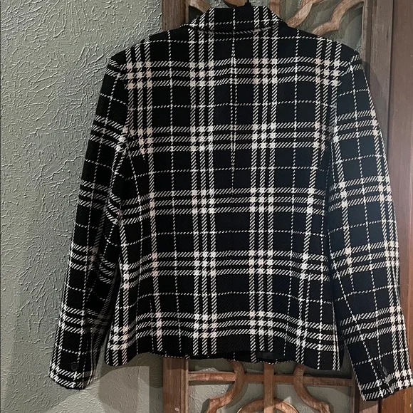 JM collection Black & White Plaid Blazer - Picture 3 of 3
